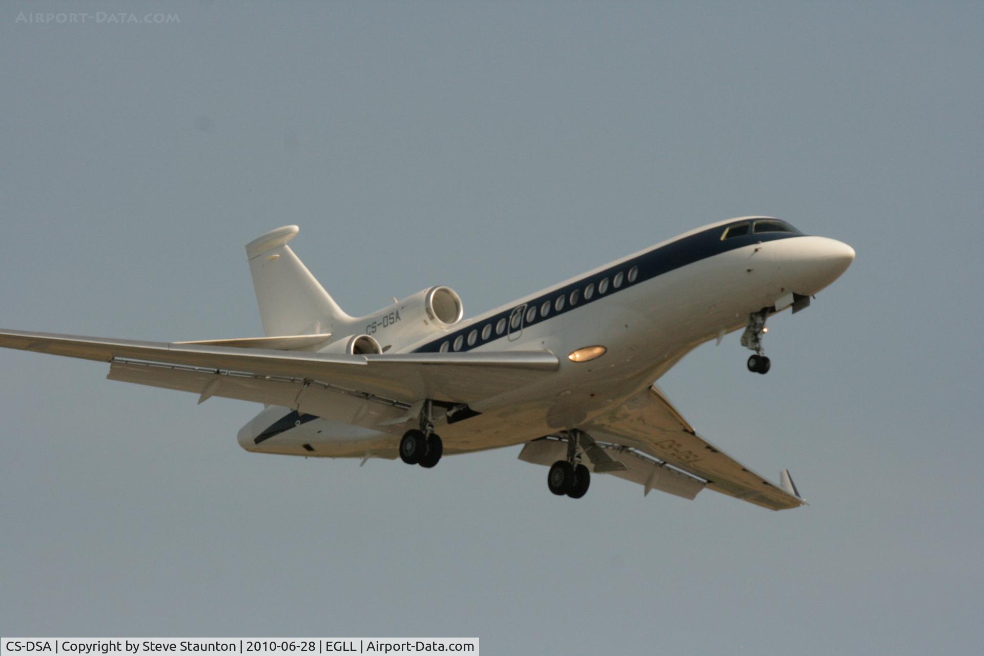 CS-DSA, 2007 Dassault Falcon 7X C/N 030, Taken at Heathrow Airport, June 2010