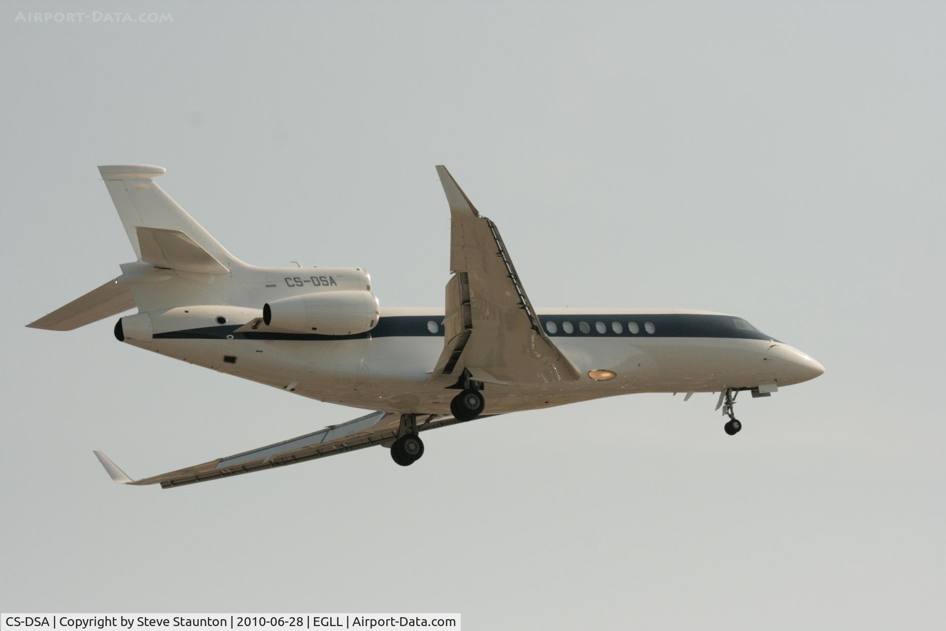 CS-DSA, 2007 Dassault Falcon 7X C/N 030, Taken at Heathrow Airport, June 2010