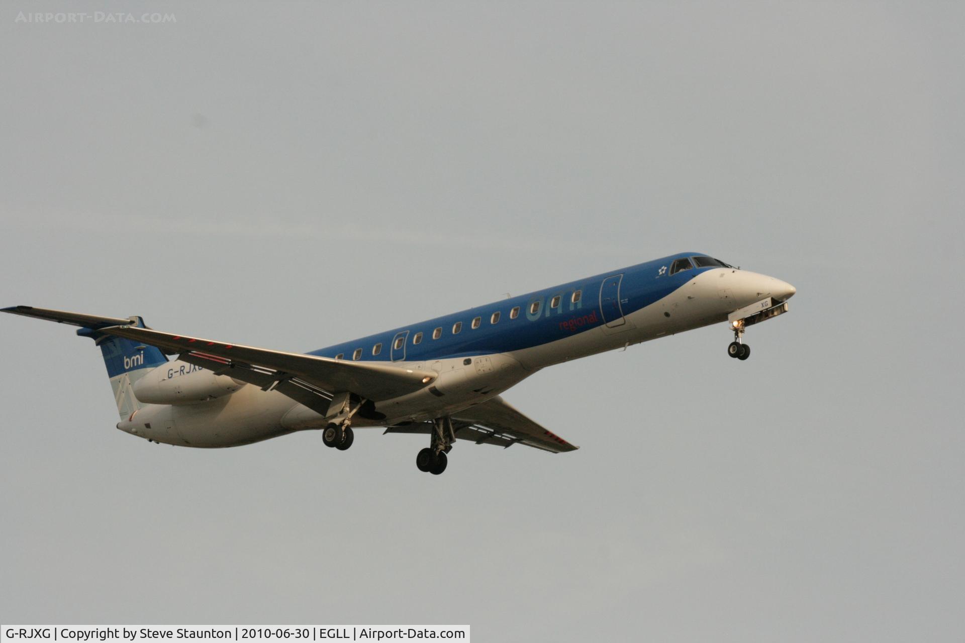 G-RJXG, 2001 Embraer EMB-145EP (ERJ-145EP) C/N 145390, Taken at Heathrow Airport, June 2010