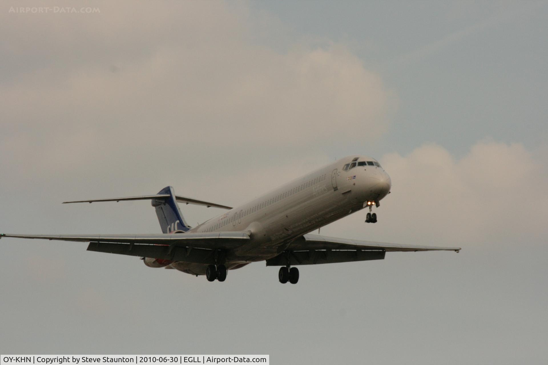 OY-KHN, 1991 McDonnell Douglas MD-82 (DC-9-82) C/N 53000, Taken at Heathrow Airport, June 2010