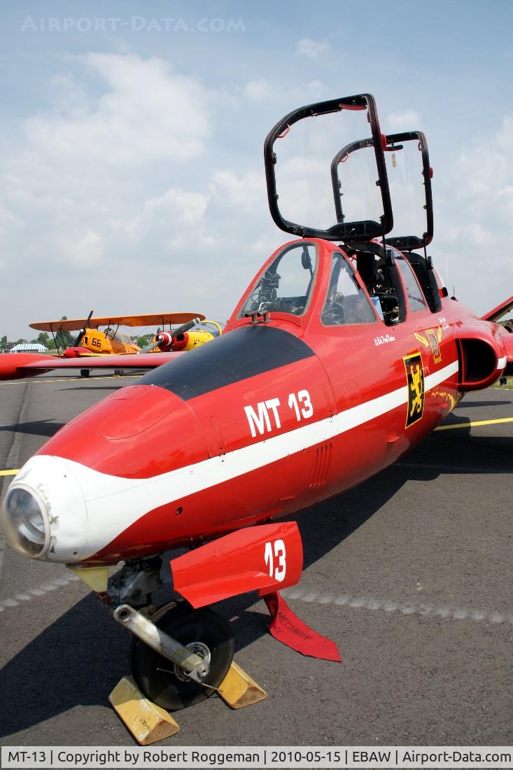 MT-13, Fouga CM-170R Magister C/N 270, Red Devils colors former stuntteam Belgian Air Force.Preserved.