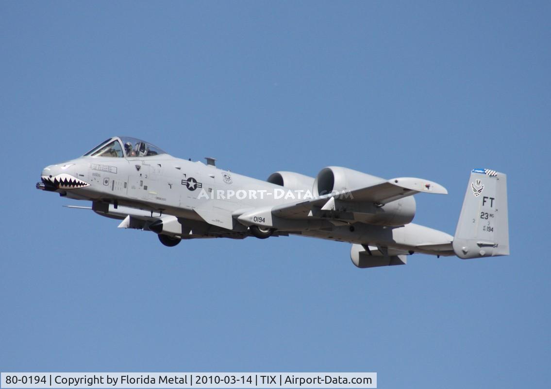80-0194, 1980 Fairchild Republic A-10C Thunderbolt II C/N A10-0544, A-10A