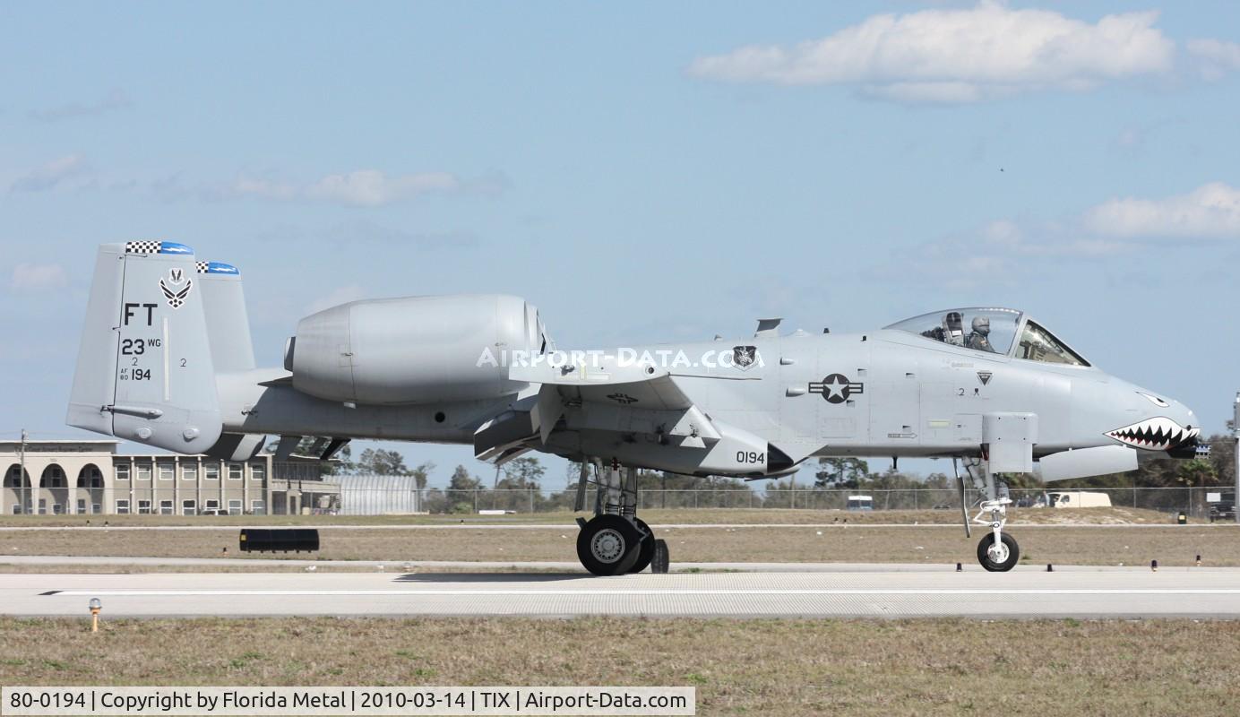 80-0194, 1980 Fairchild Republic A-10C Thunderbolt II C/N A10-0544, A-10A