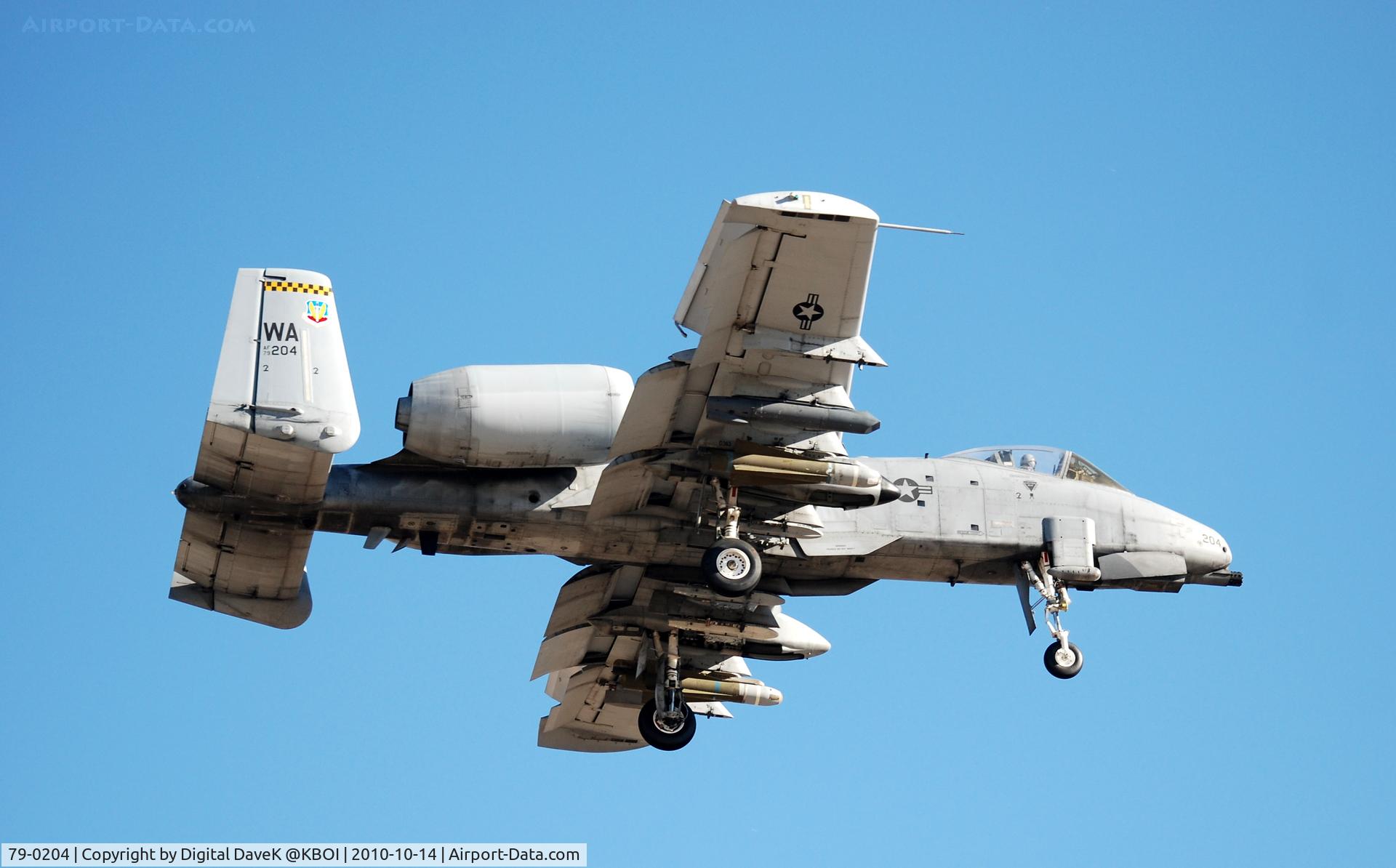 79-0204, 1979 Fairchild Republic A-10C Thunderbolt II C/N A10-0468, Gowen field, Boise, ID