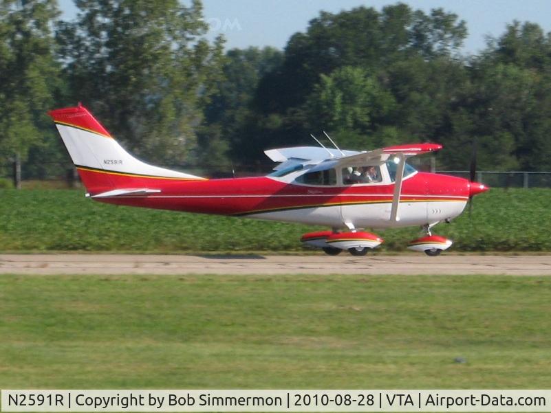 N2591R, 1967 Cessna 182K Skylane C/N 18258291, Arriving at the Newark, Ohio breakfast fly-in.