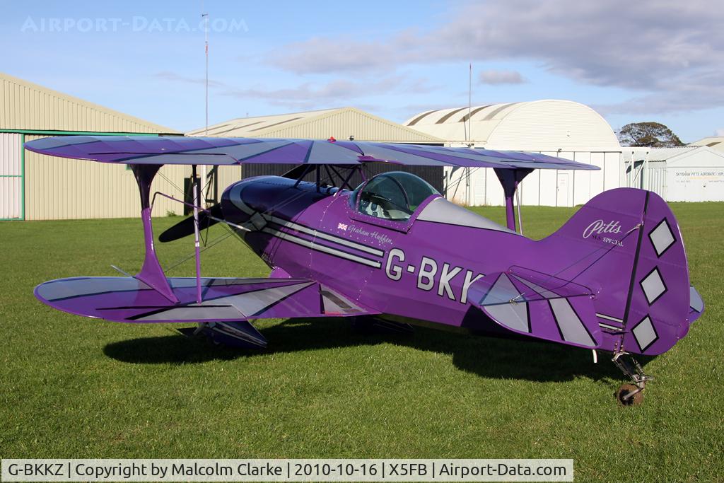 G-BKKZ, 2000 Pitts S-1S Special C/N PFA 009-10525, Pitts_S-1S Special at Fishburn Airfield, October 2010.