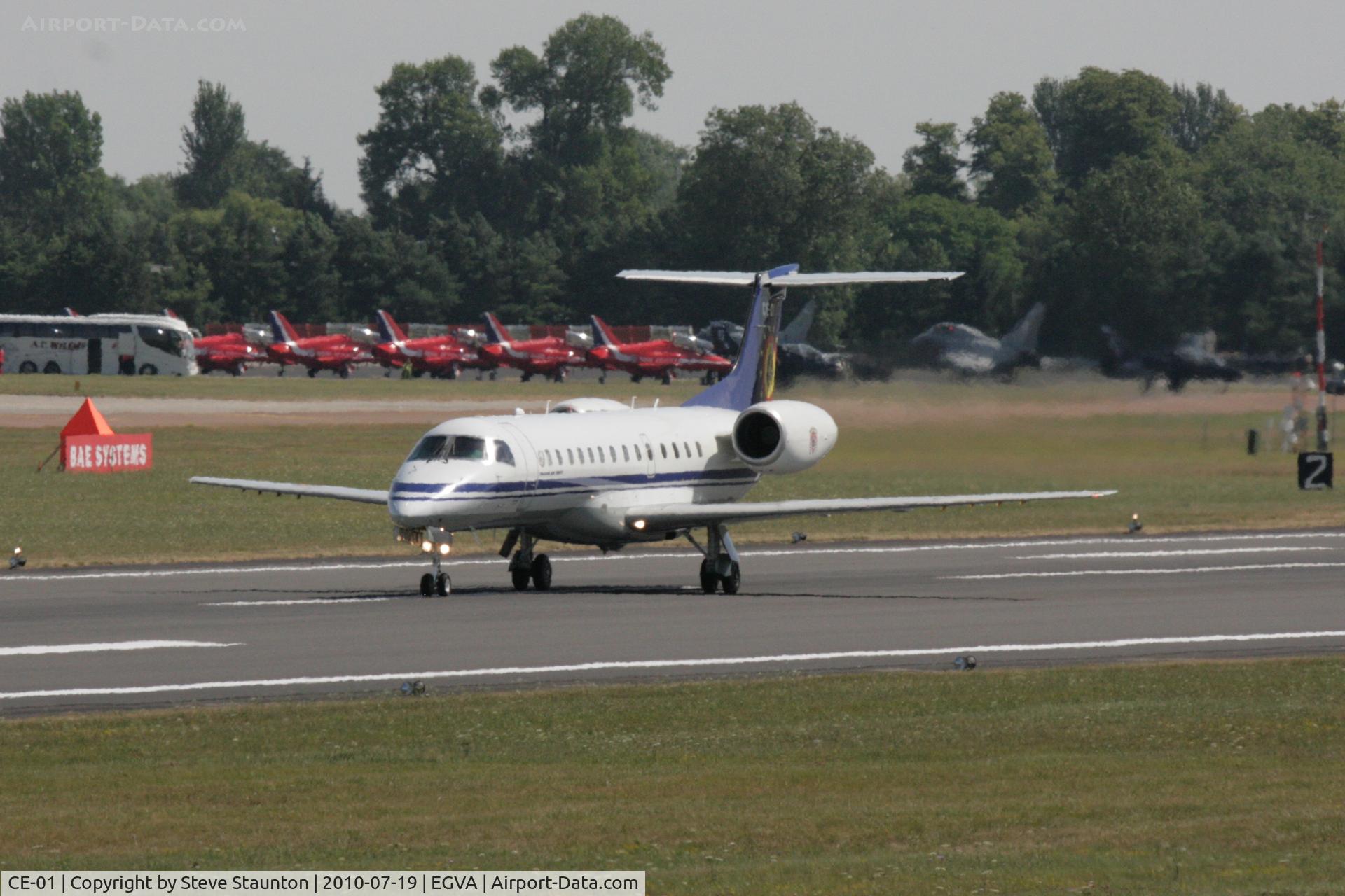 CE-01, 2001 Embraer ERJ-135LR (EMB-135LR) C/N 145449, Taken at the Royal International Air Tattoo 2010