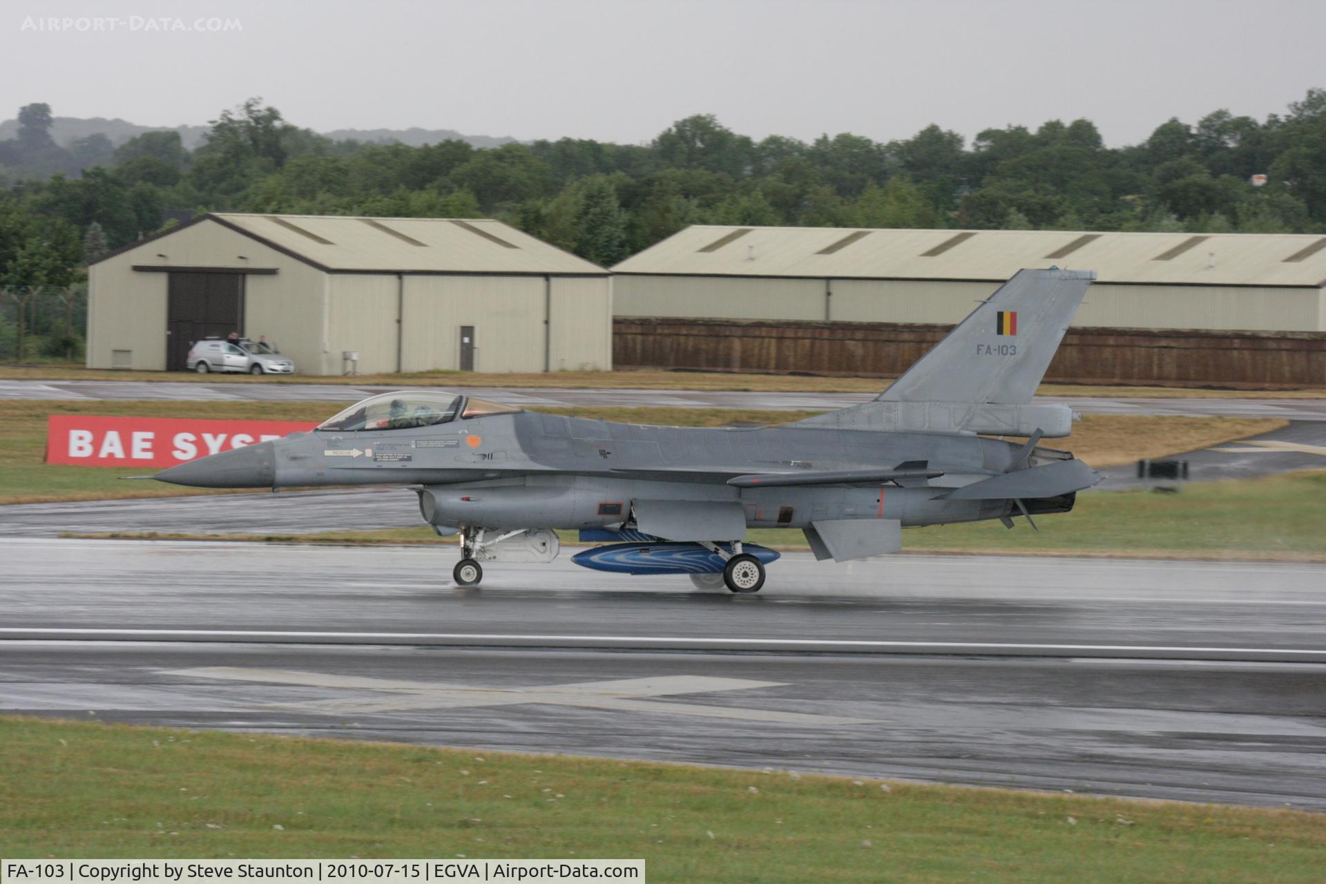 FA-103, SABCA F-16AM Fighting Falcon C/N 6H-103, Taken at the Royal International Air Tattoo 2010