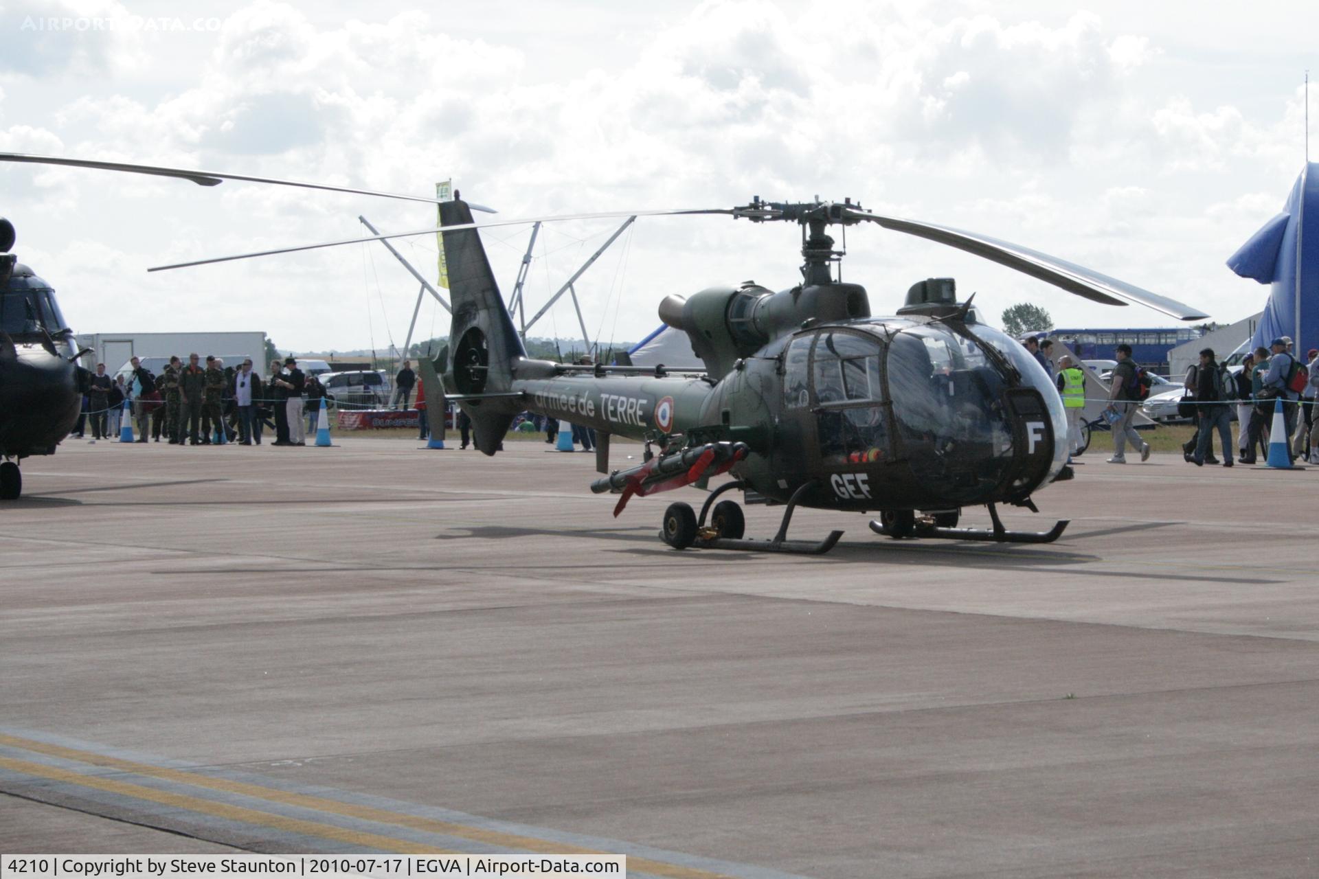 4210, Aérospatiale SA-342L-1 Gazelle C/N 2210, Taken at the Royal International Air Tattoo 2010