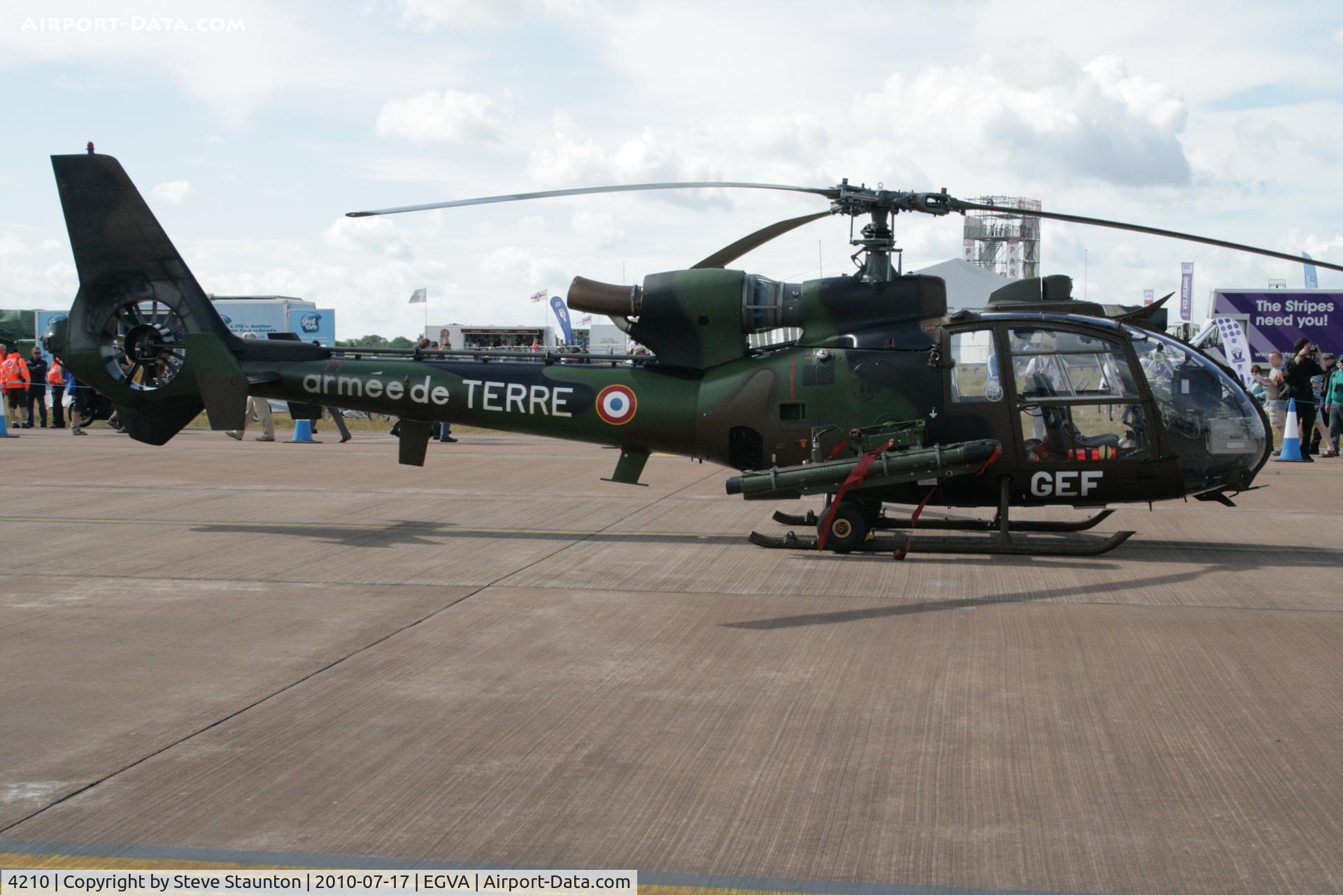 4210, Aérospatiale SA-342L-1 Gazelle C/N 2210, Taken at the Royal International Air Tattoo 2010