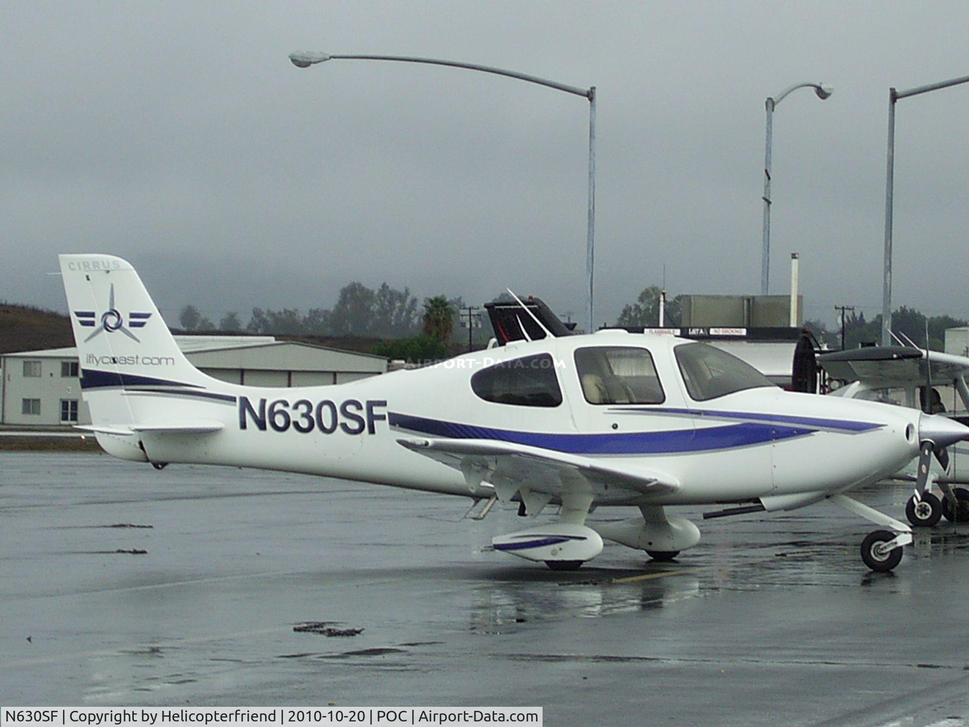 N630SF, 2007 Cirrus SR20 C/N 1812, Parked in the rain in transient parking