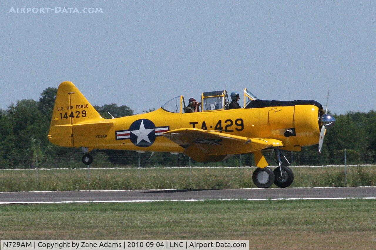N729AM, 1951 North American T-6G Texan C/N 182-116, At Lancaster Municipal - Warbirds on Parade Fly-in.