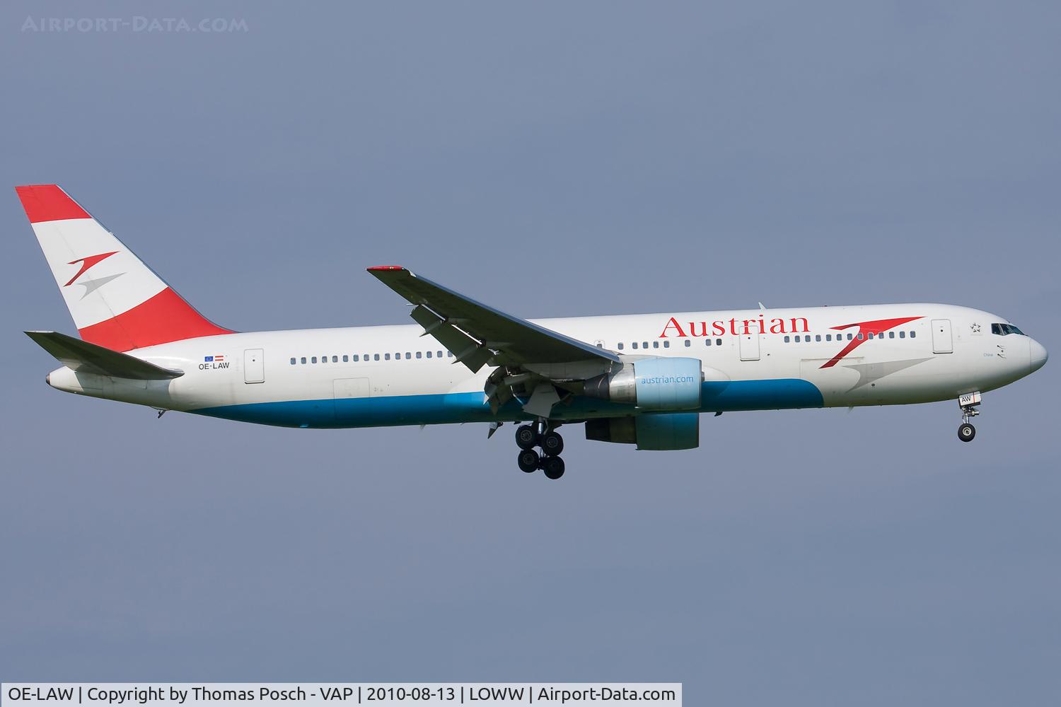 OE-LAW, 1992 Boeing 767-3Z9/ER C/N 26417, Austrian Airlines