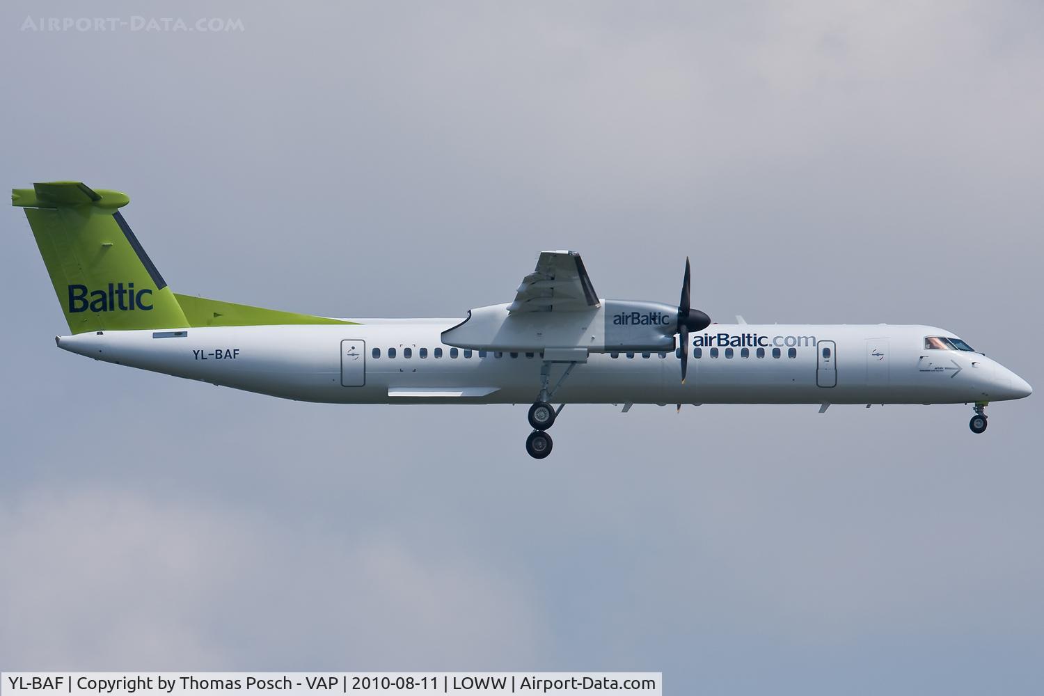 YL-BAF, 2009 De Havilland Canada DHC-8-402Q Dash 8 C/N 4293, Air Baltic