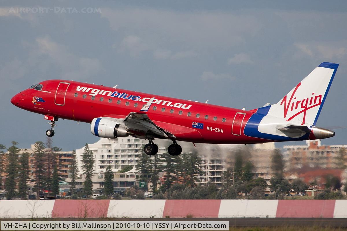 VH-ZHA, 2007 Embraer 170LR (ERJ-170-100LR) C/N 17000180, and away we go from 34R