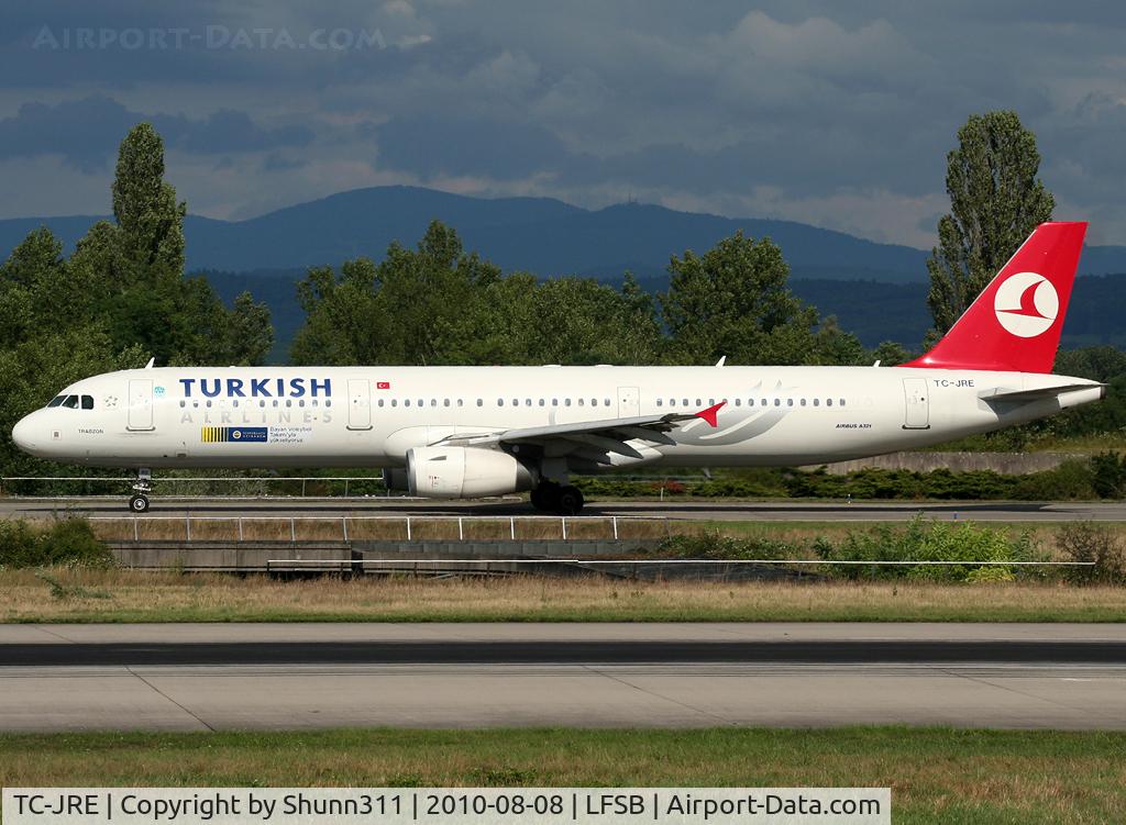 TC-JRE, 2007 Airbus A321-231 C/N 3126, Taxiing holding point rwy 16 for departure... Additional 'Fenerbahce Volleyball' sticker only on left side...