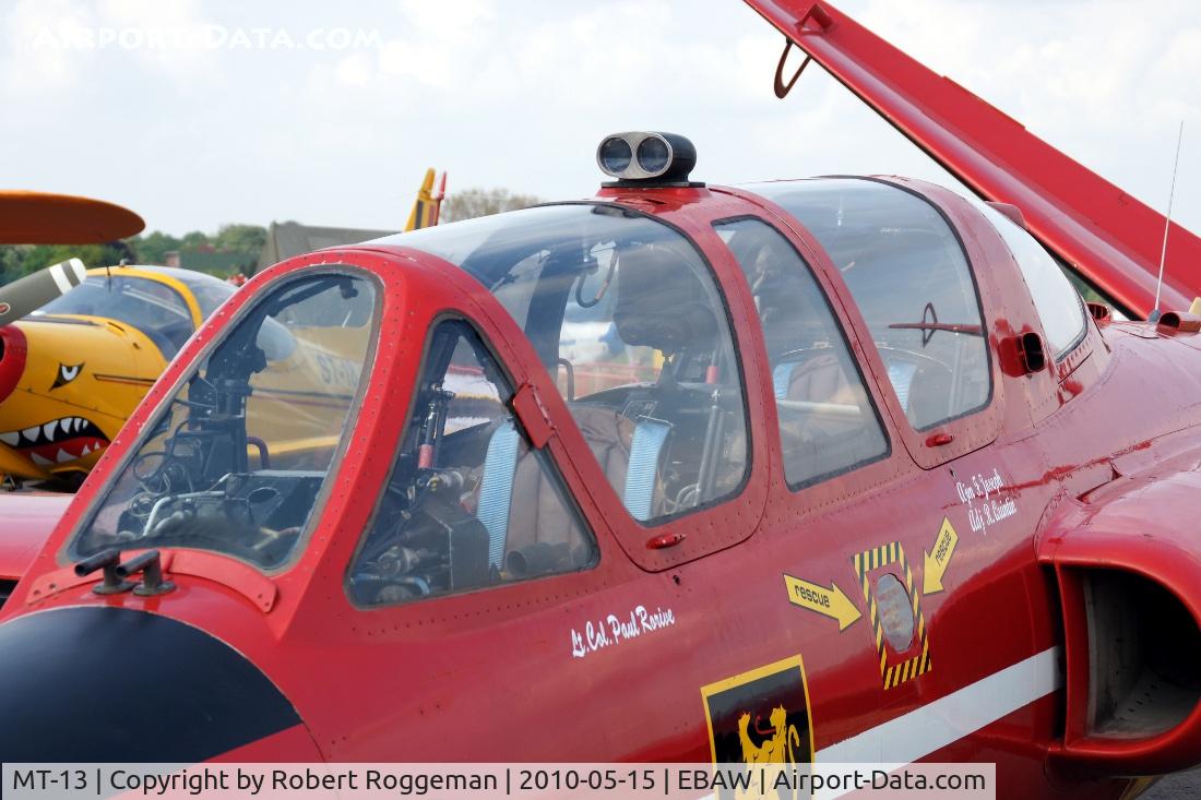MT-13, Fouga CM-170R Magister C/N 270, Red Devils colors former stuntteam Belgian Air Force.Preserved.