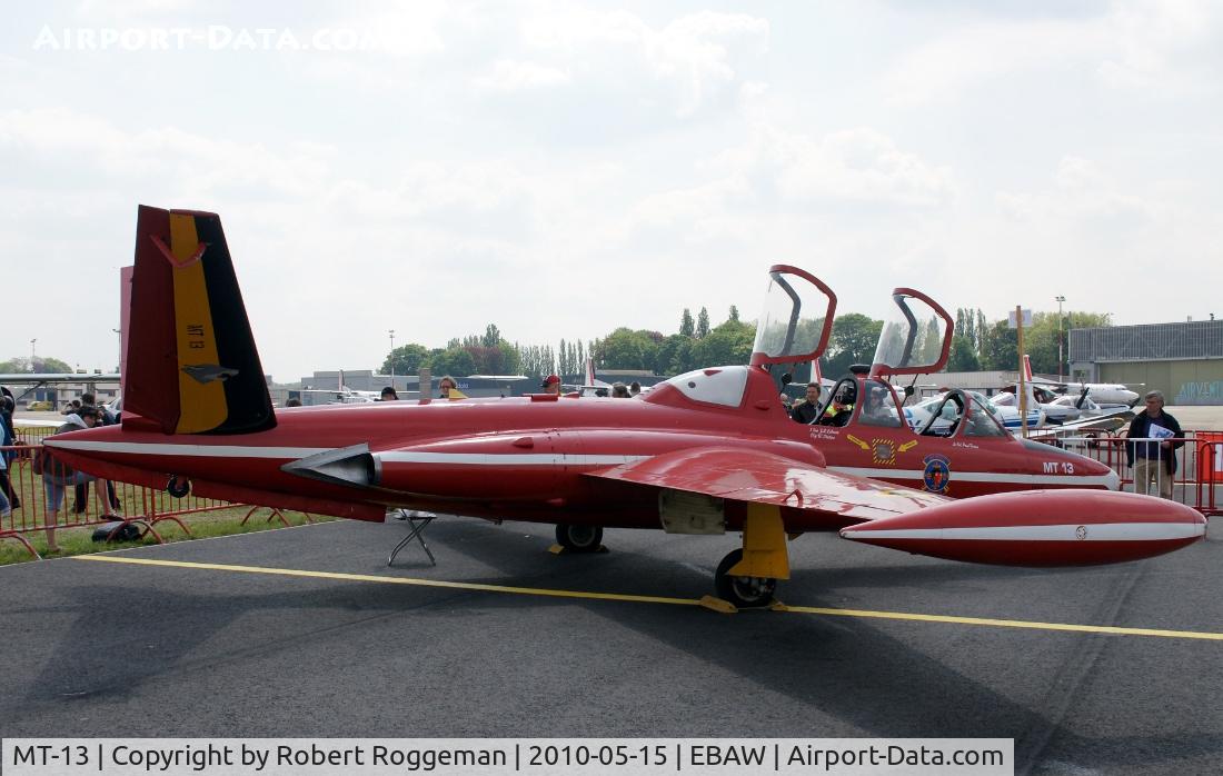 MT-13, Fouga CM-170R Magister C/N 270, Red Devils colors former stuntteam Belgian Air Force.Preserved.