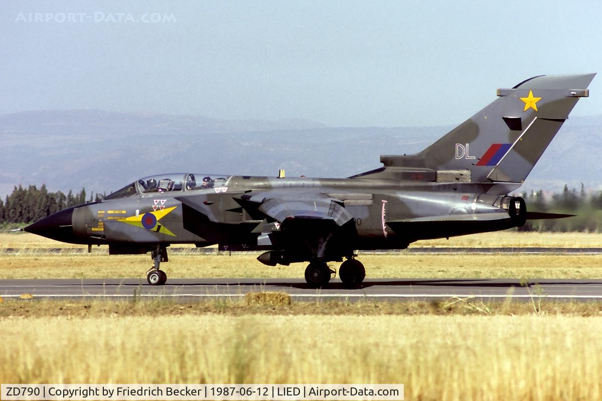 ZD790, 1984 Panavia Tornado GR.1 C/N 394/BS133/3181, taxying to the active