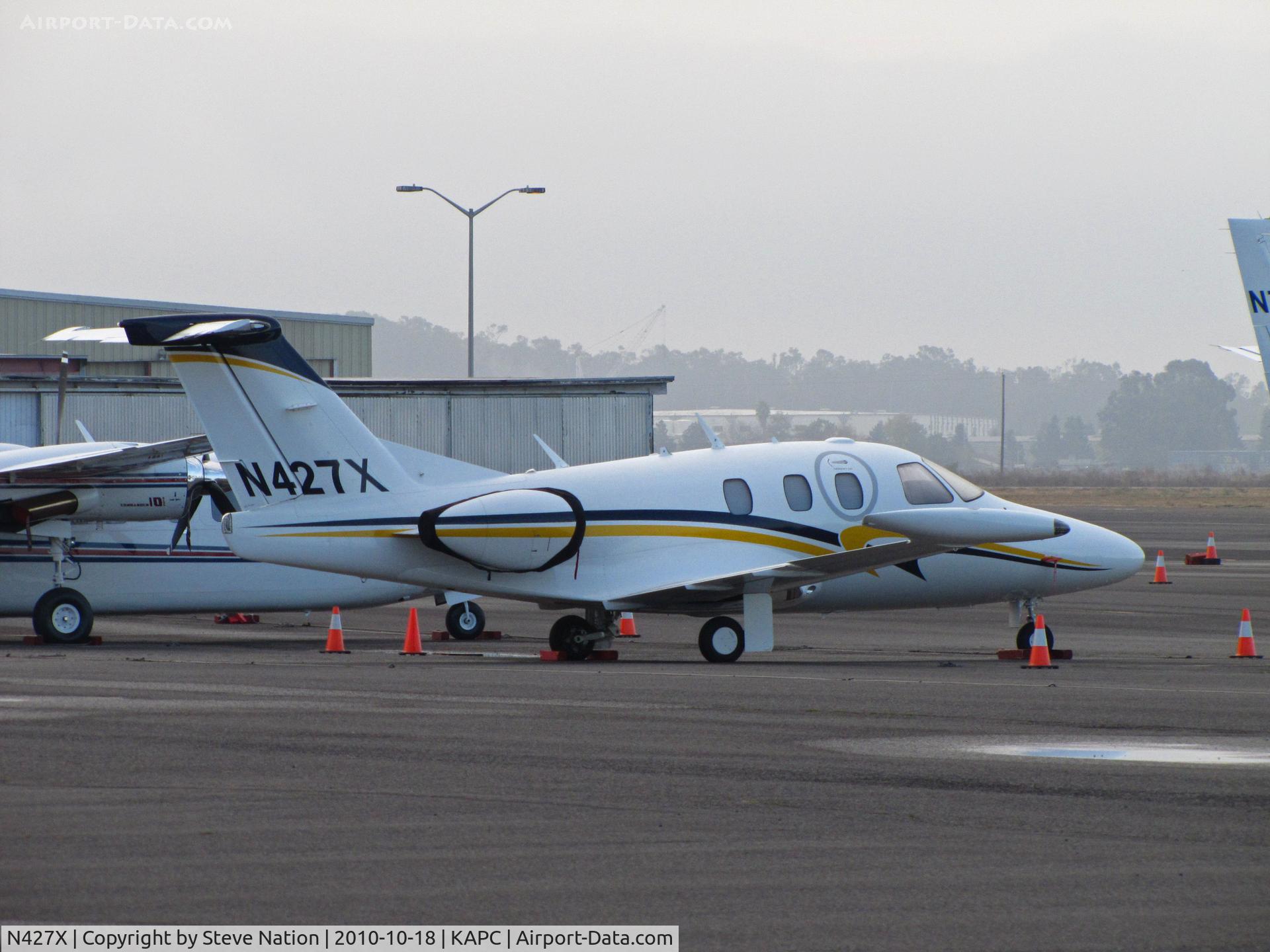 N427X, 2008 Eclipse Aviation Corp EA500 C/N 000253, SAS Aviation (San Jose, CA) operates this 2008 EA500 parked on the bizjet ramp @ Napa, CA