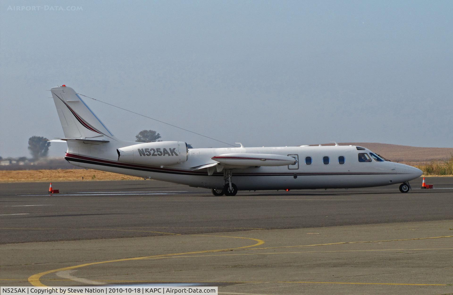 N525AK, 1995 Israel Aircraft Industries IAI-1124 Westwind C/N 260, Crown Air (Bend, OR) operates this 1995 Westwind 1124 taxiing out for flight to KUAO (Aurora State Airport, OR)