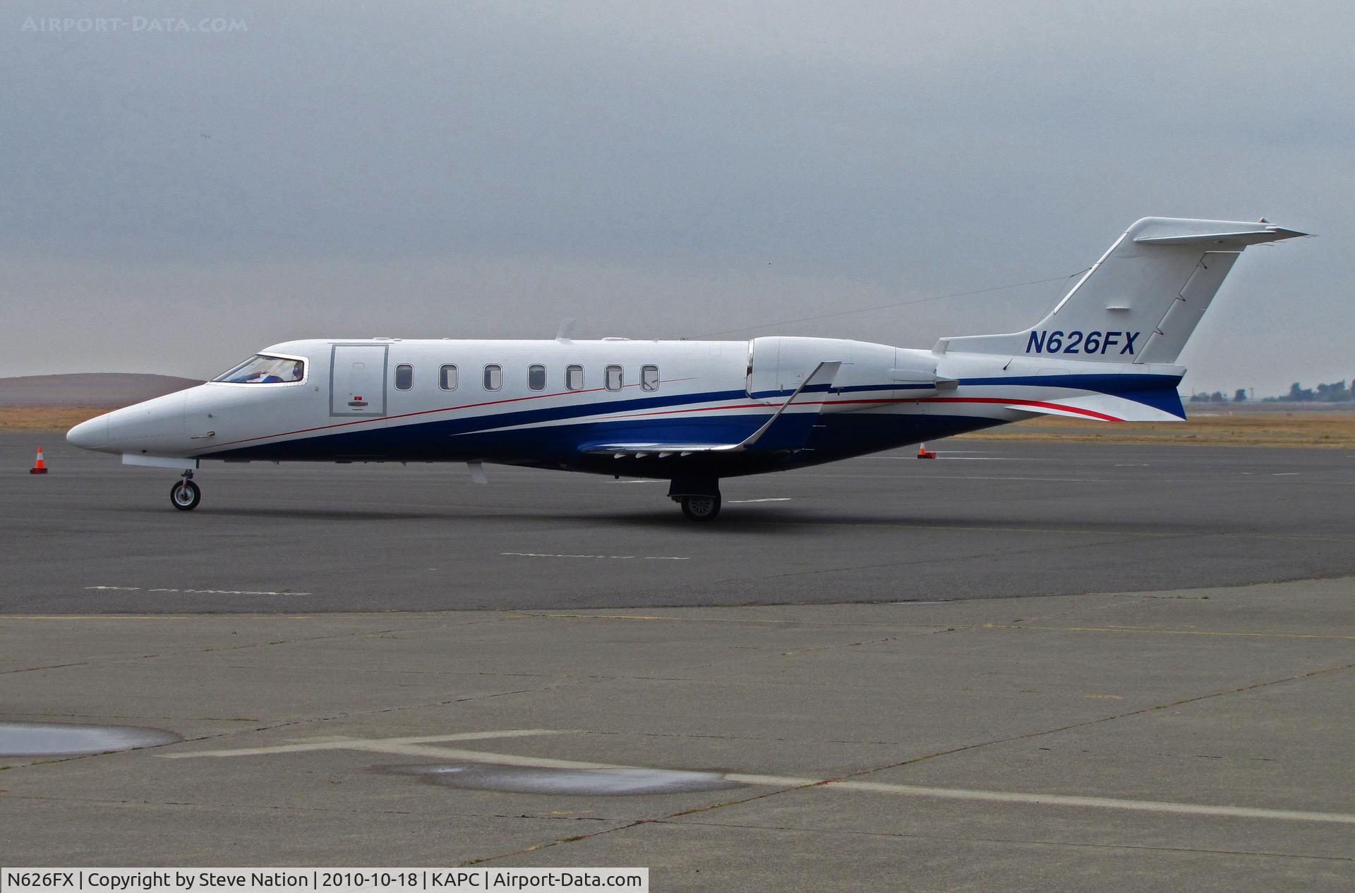 N626FX, Learjet Inc 45 C/N 2120, FlexJets Learjet 45 in from KVNY (Van Nuys, CA)  taxing to bizjet ramp