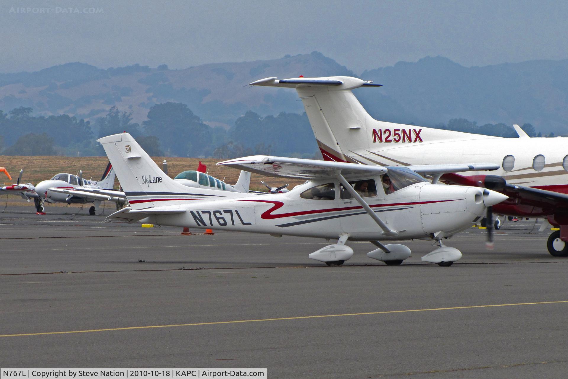 N767L, 2002 Cessna 182T Skylane C/N 18281122, DSL Aeroventures 2002 Cessna 182T taxis out for flight to KPRC (Earnest Love Field, Prescott, AZ)