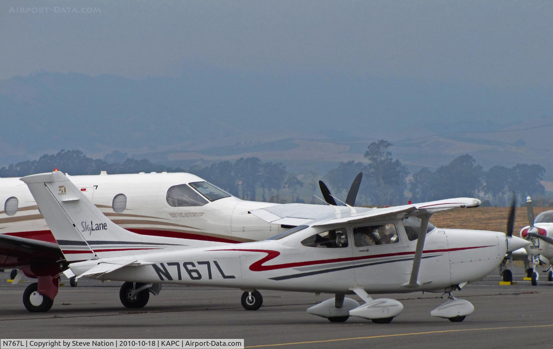 N767L, 2002 Cessna 182T Skylane C/N 18281122, DSL Aeroventures 2002 Cessna 182T taxis out for flight to KPRC (Earnest Love Field, Prescott, AZ)