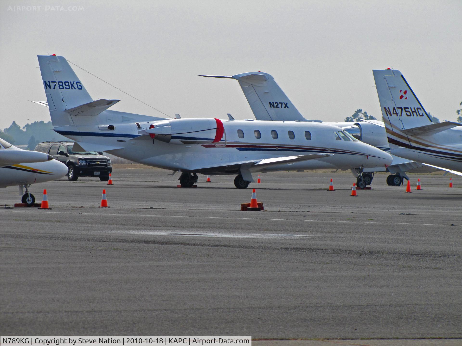 N789KG, 2005 Cessna 560XL Citation Excel C/N 560-5538, TKG Aviation (Clayton, MO) 2005 Cessna 560XL on bizjet ramp at Napa, CA