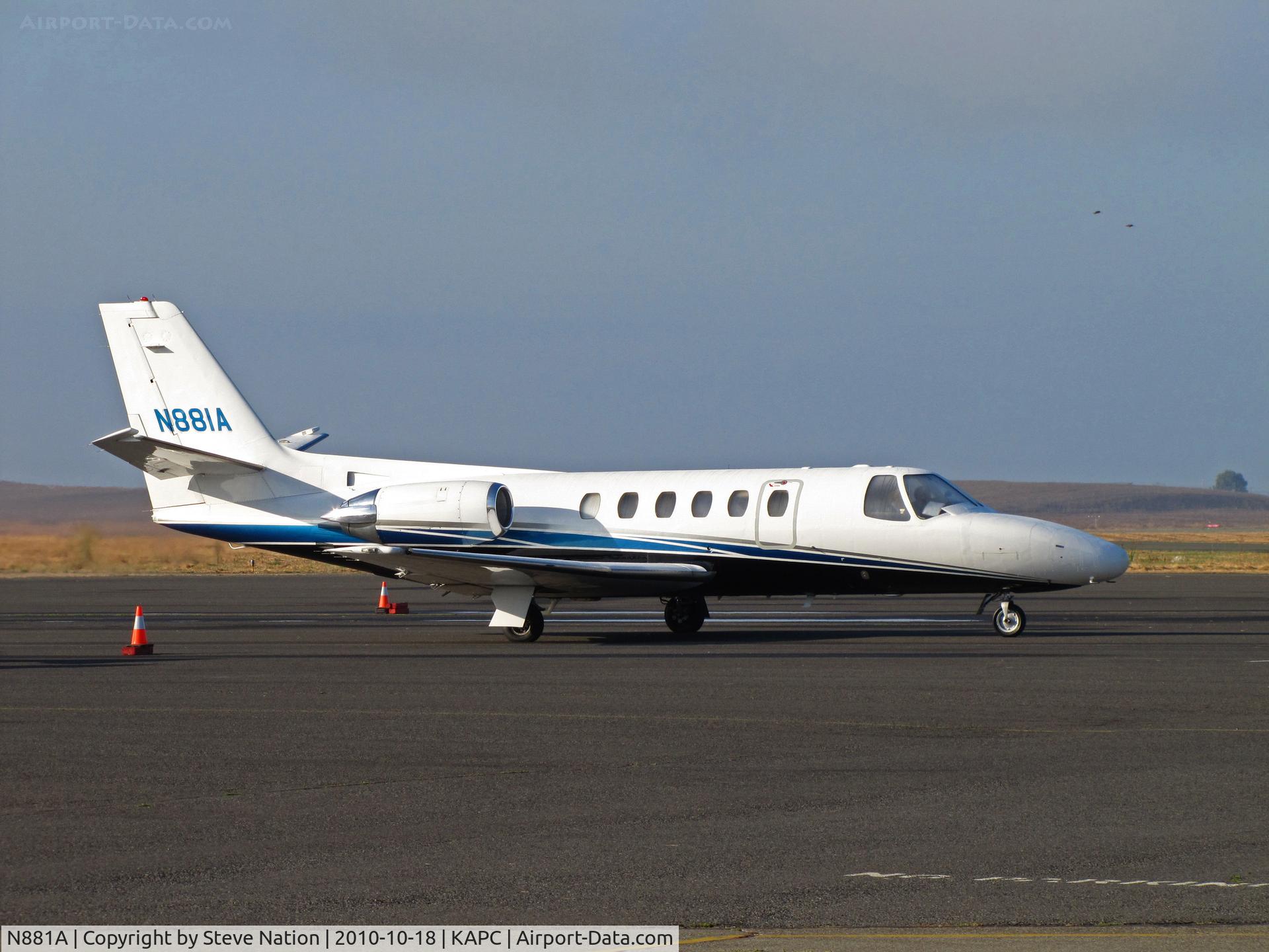 N881A, 1987 Cessna S550 Citation IIS C/N S550-0139, California Wings Investments (Brea, CA) 1987 Cessna S550 departing Napa for KSBA (Santa Barbara, CA)
