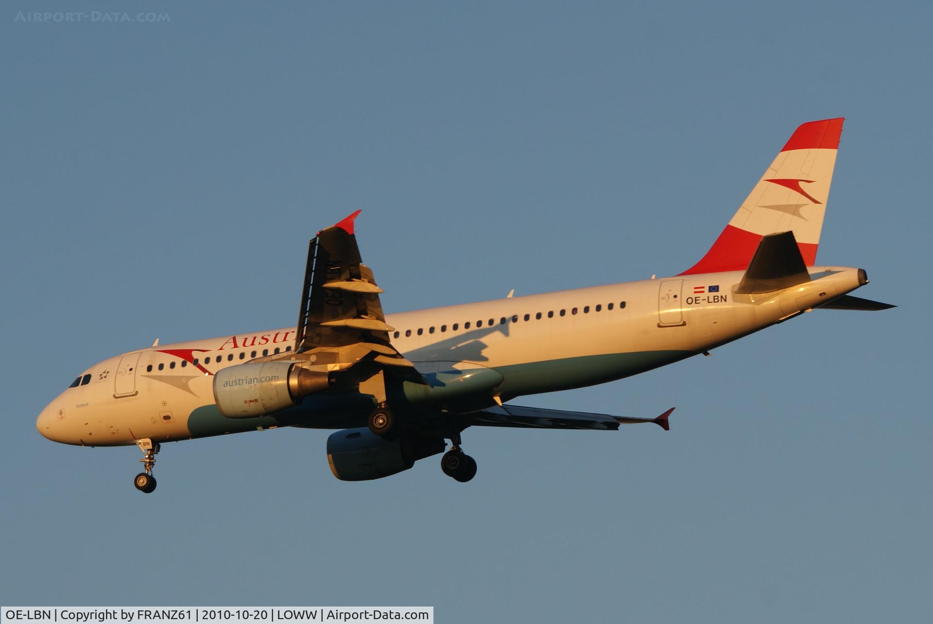 OE-LBN, 1997 Airbus A320-214 C/N 768, Austrian Airlines