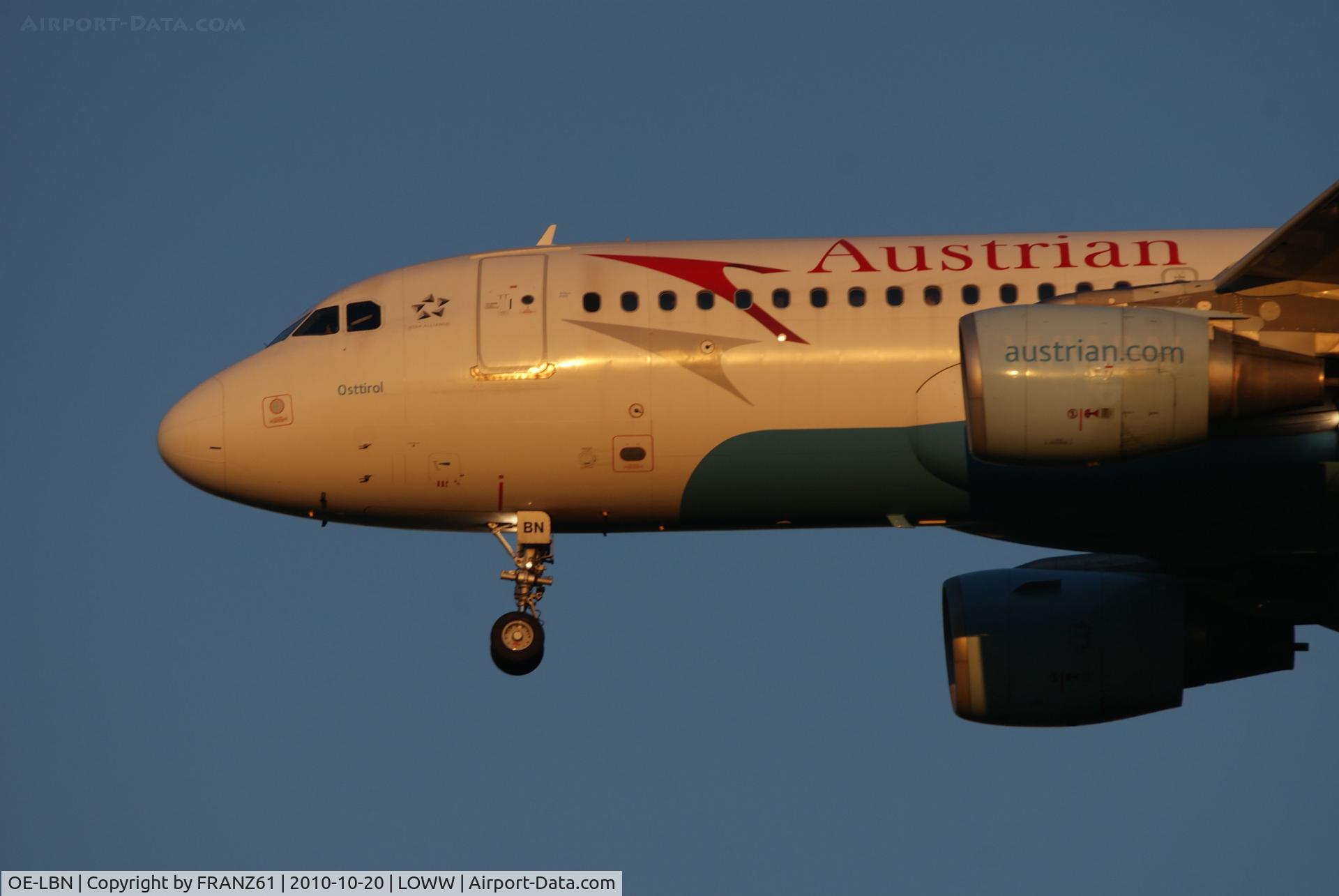OE-LBN, 1997 Airbus A320-214 C/N 768, Austrian Airlines