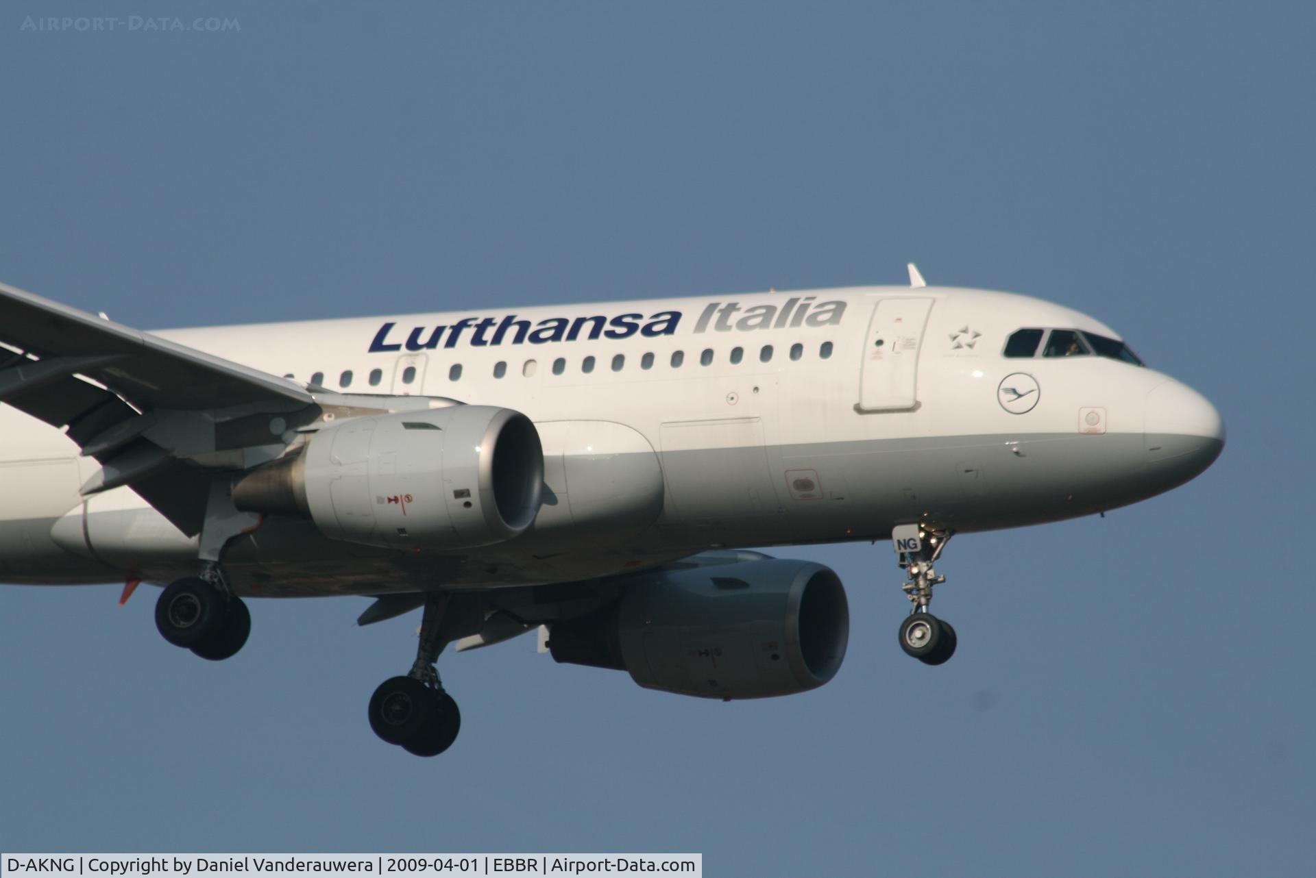 D-AKNG, 1997 Airbus A319-112 C/N 654, Arrival of flight LH1812 to RWY 02