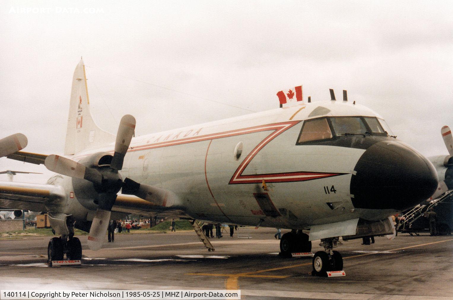 140114, 1981 Lockheed CP-140 Aurora C/N 285B-5719, CP-140 Aurora of 415 Squadron Canadian Armed Forces on display at the 1985 RAF Mildenhall Air Fete.