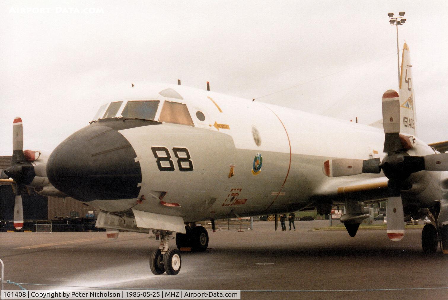 161408, 1982 Lockheed P-3C Orion C/N 285A-5746, P-3C Orion of Patrol Squadron VP-8 on display at the 1985 RAF Mildenhall Air Fete.