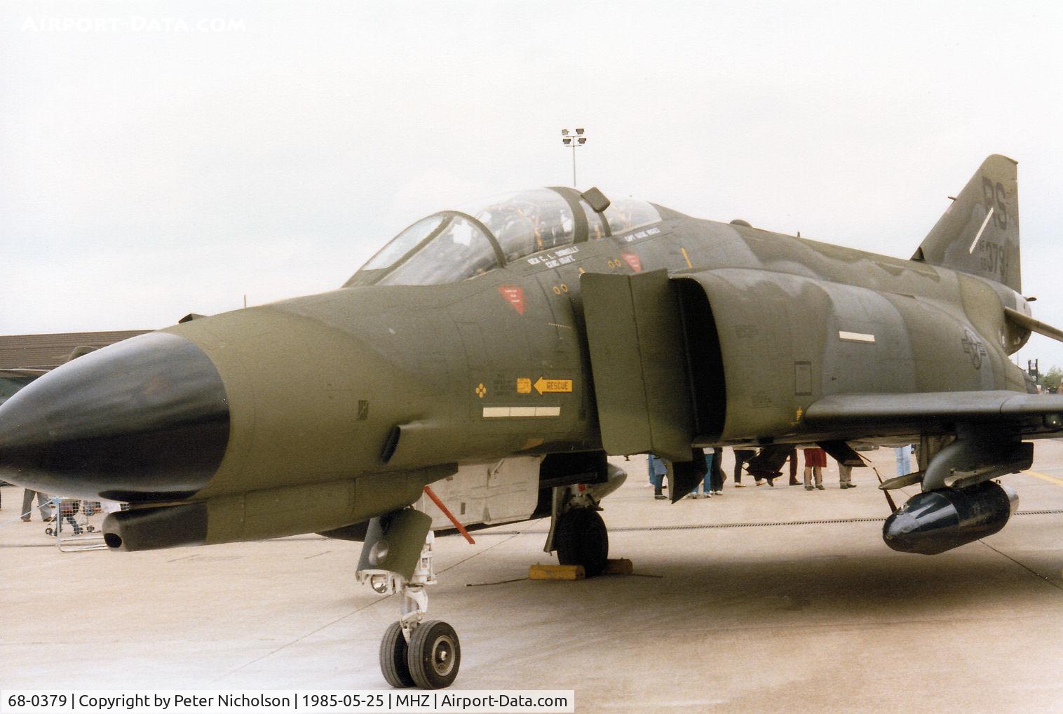 68-0379, 1968 McDonnell Douglas F-4E Phantom II C/N 3460, F-4E Phantom of Ramstein's 86th Tactical Fighter Wing on display at the 1985 RAF Mildenhall Air Fete.