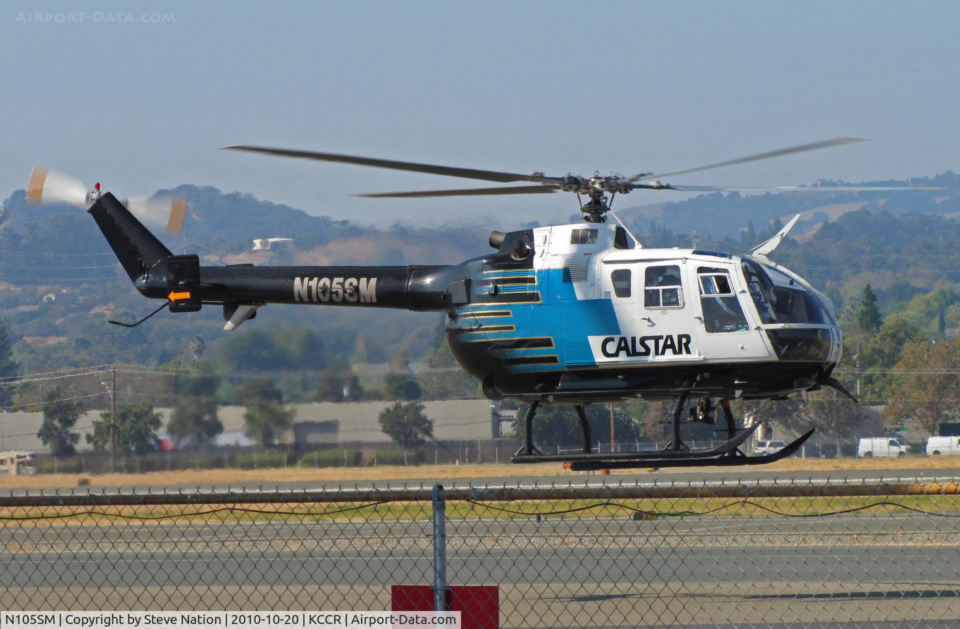 N105SM, 1981 MBB Bo-105S C/N S-549, CALSTAR 1981 MBB BO-105S in transition for EMS flight @ Buchanan Field/Concord, CA