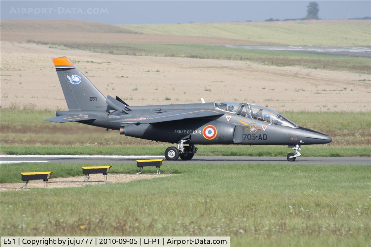 E51, Dassault-Dornier Alpha Jet E C/N E51, on display at Pontoise