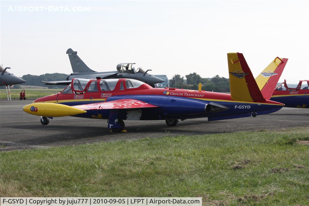 F-GSYD, Fouga CM-170 Magister C/N 455, on display at Pontoise