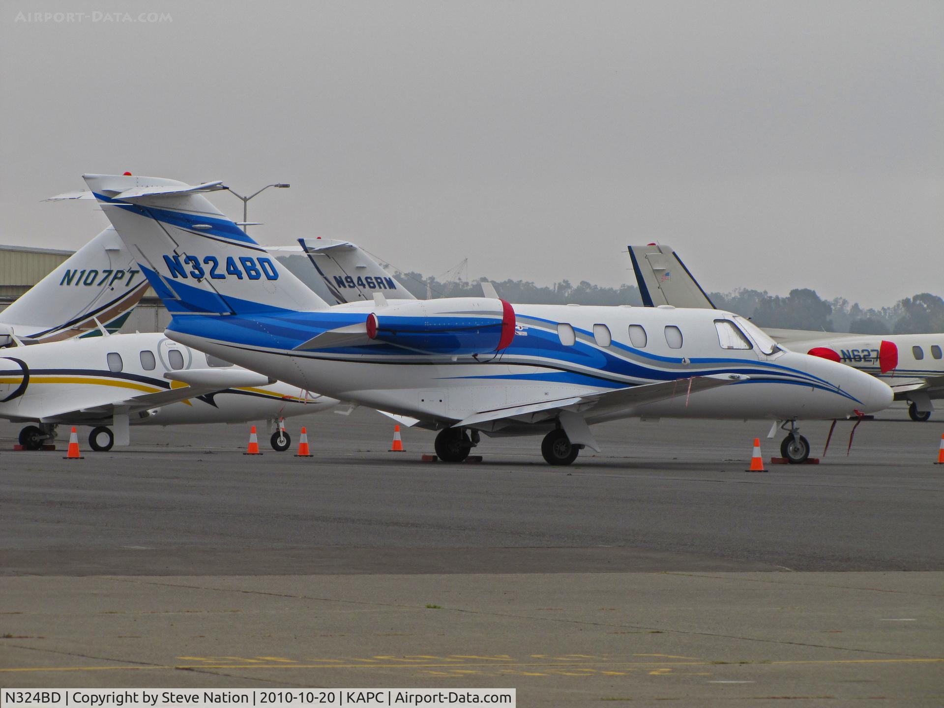 N324BD, 2008 Cessna 525 CitationJet CJ1+ C/N 525-0674, Cobalt Aviation (Pittsburgh, PA) 2008 Cessna 525 looking sharp on Napa bizjet ramp