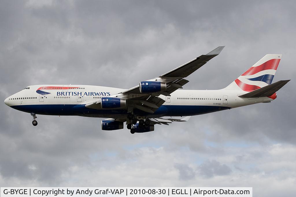 G-BYGE, 1999 Boeing 747-436 C/N 28858, British Airways 747-400