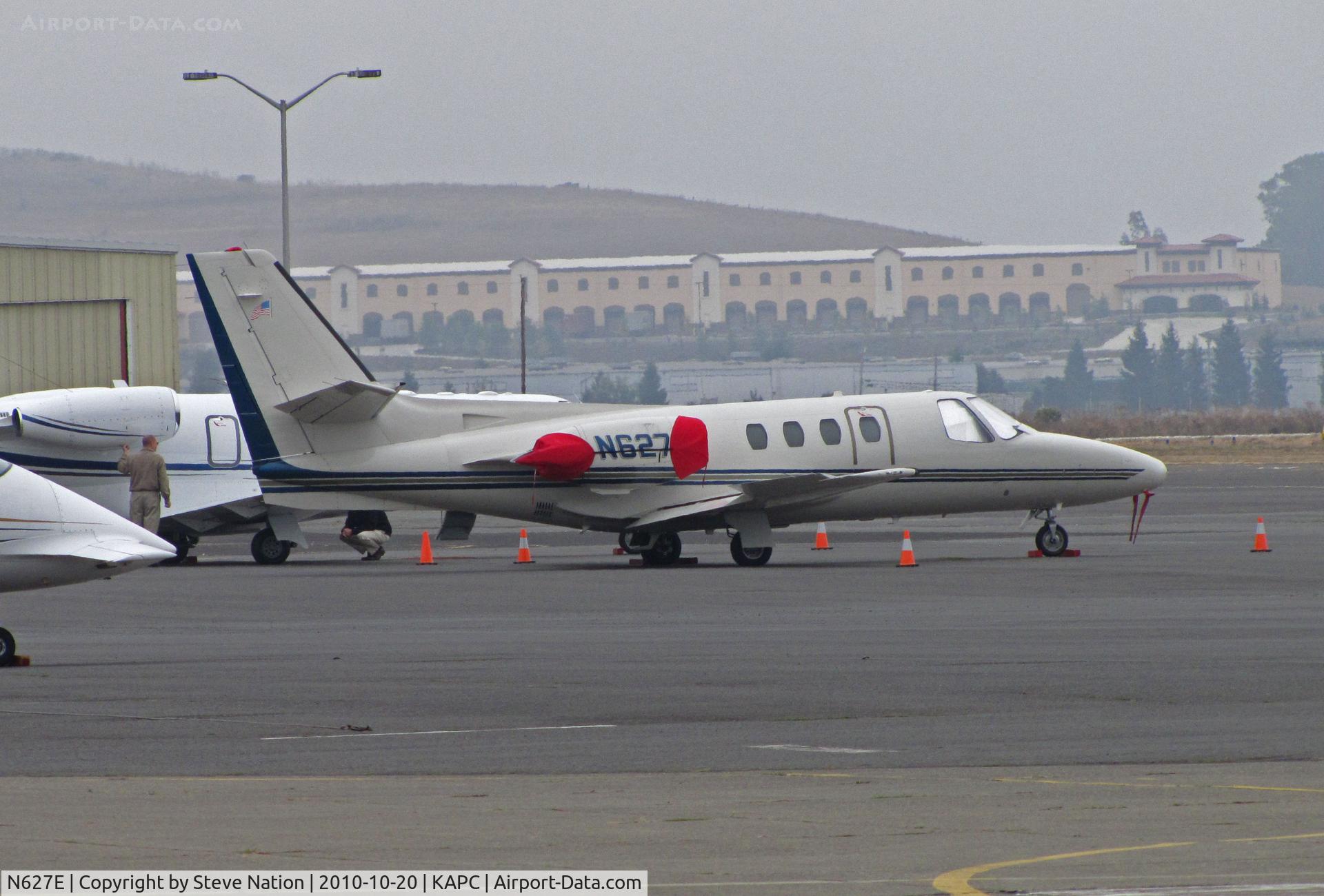 N627E, 1979 Cessna 501 Citation I/SP C/N 501-0123, Air Hardware (Springfield, MO) 1979 Cessna 501 on bizjet ramp at Napa, CA