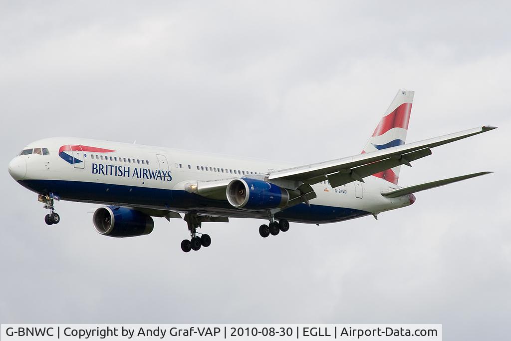 G-BNWC, 1989 Boeing 767-336 C/N 24335, British Airways 767-300
