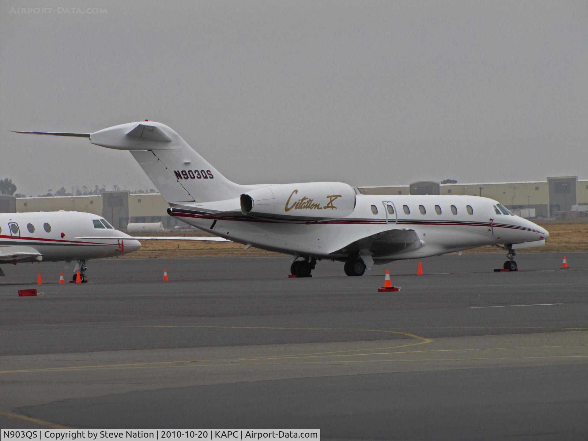 N903QS, 2001 Cessna 750 Citation X C/N 750-0162, NetJets 2001 Cessna 750 on bizjet ramp at Napa, CA