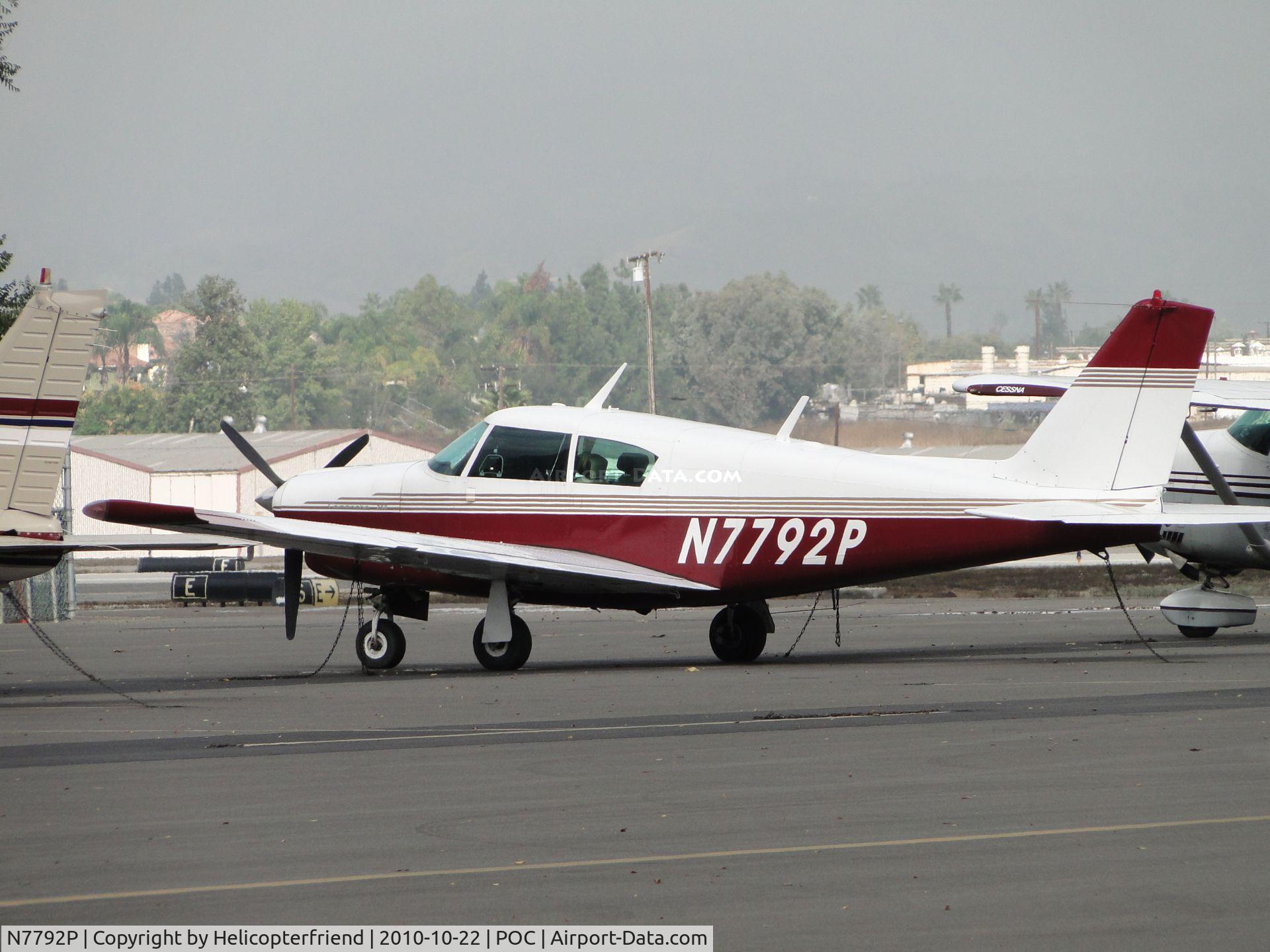 N7792P, 1962 Piper PA-24-250 Comanche C/N 24-3009, Parked in transient parking