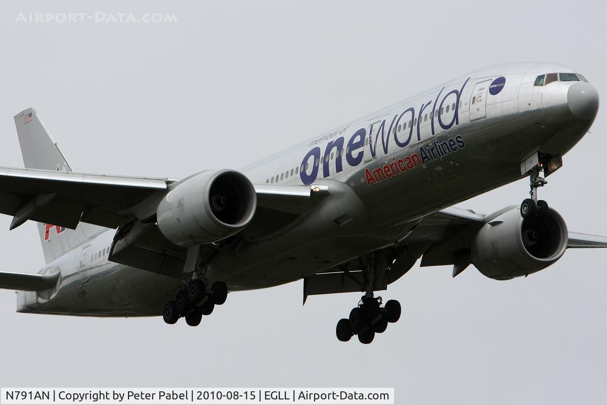 N791AN, 2000 Boeing 777-223/ER C/N 30254, LHR Trip