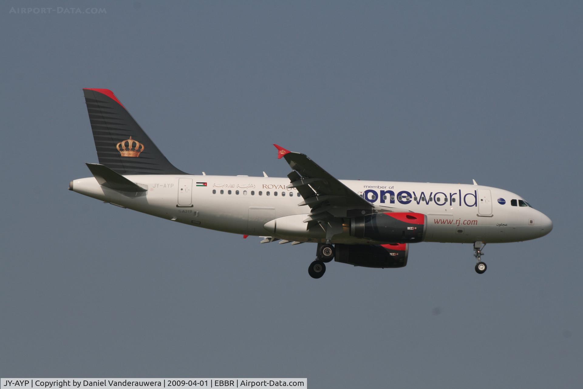 JY-AYP, 2009 Airbus A319-132 C/N 3832, Flight RJ105 is descending to RWY 02