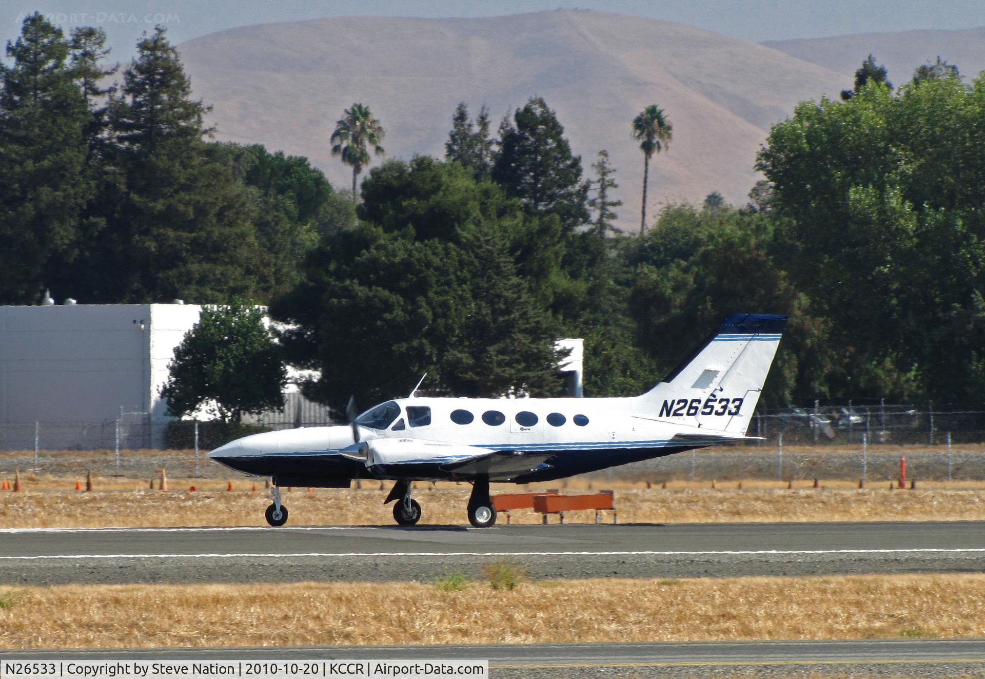 N26533, 1979 Cessna 421C Golden Eagle C/N 421C0686, Home-based 1979 Cessna 421C of Cold Air taxis begins takeof runf on RWY 32R