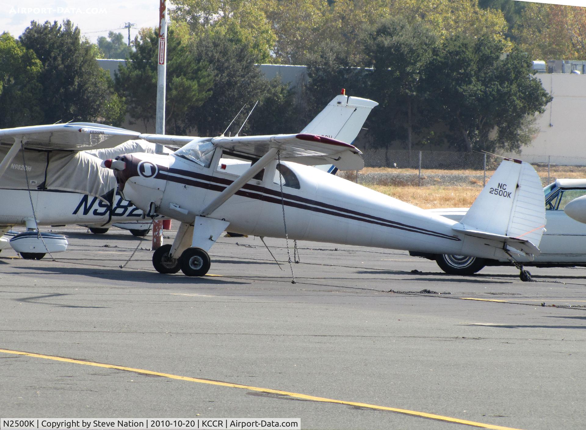 N2500K, 1947 Luscombe 8E Silvaire C/N 5227, Home-based 1947 Luscombe 8E as NC2500K on East Ramp