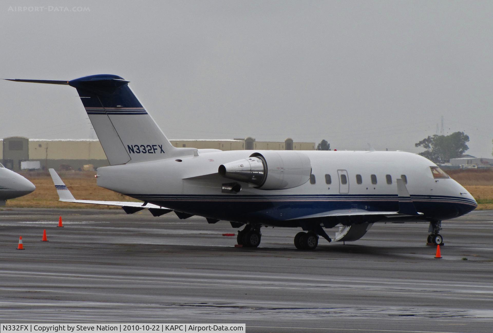 N332FX, 2002 Bombardier Challenger 604 (CL-600-2B16) C/N 5543, FlexJets 2002 CL-600-2B16 on heavy jet ramp at Napa, CA